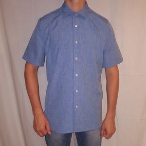 Medium Perry Ellis Casual Button Down Shirt Blue